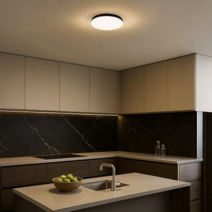 LED Kúpeľňové stropné svietidlo MAYA LED/15W/230V pr. 33 cm IP44 čierna