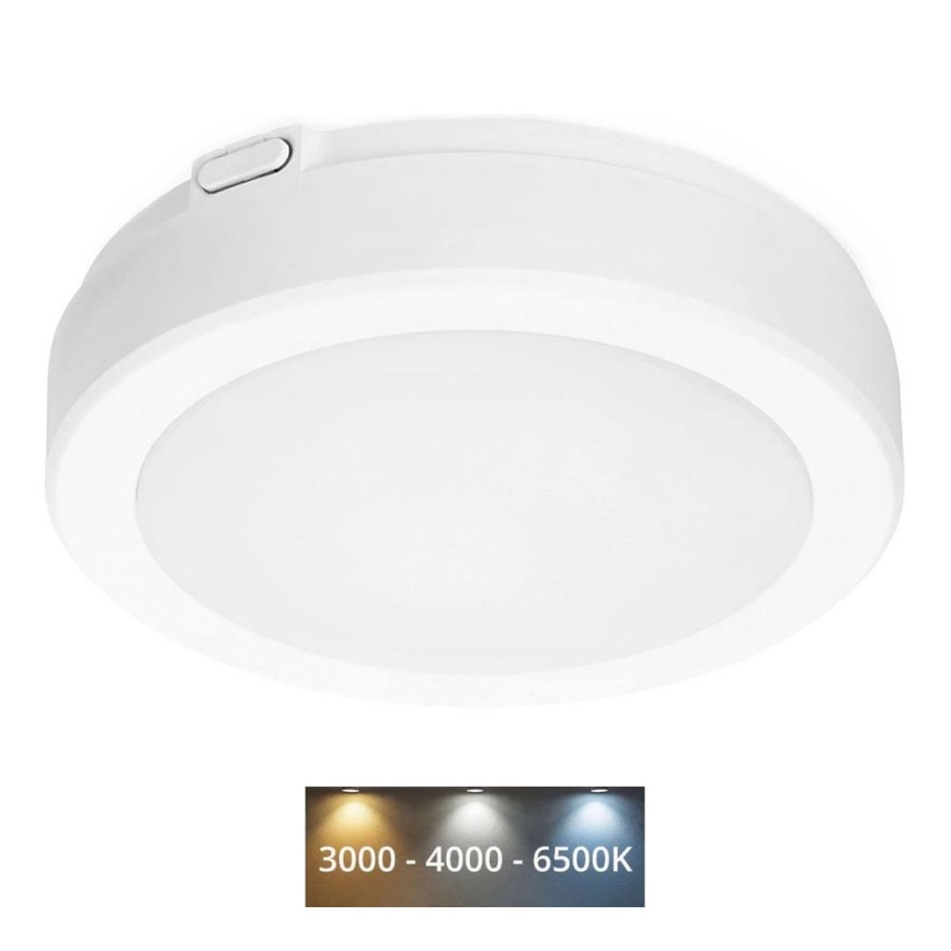 LED Kúpeľňové stropné svietidlo NAIROS LED/12W/230V 3000/4000/6500K IP65 pr. 20 cm biela