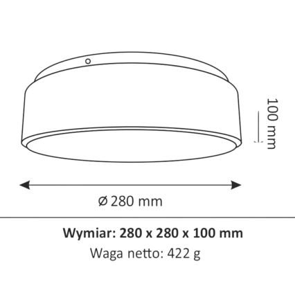 LED Kúpeľňové stropné svietidlo RENE LED/15W/230V IP44 biela