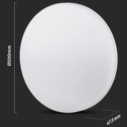 LED Kúpeľňové stropné svietidlo SAMSUNG CHIP LED/15W/230V 20cm 6500K IP44