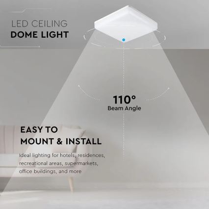 LED Kúpeľňové stropné svietidlo SAMSUNG CHIP LED/15W/230V 6500K IP44 20x20 cm