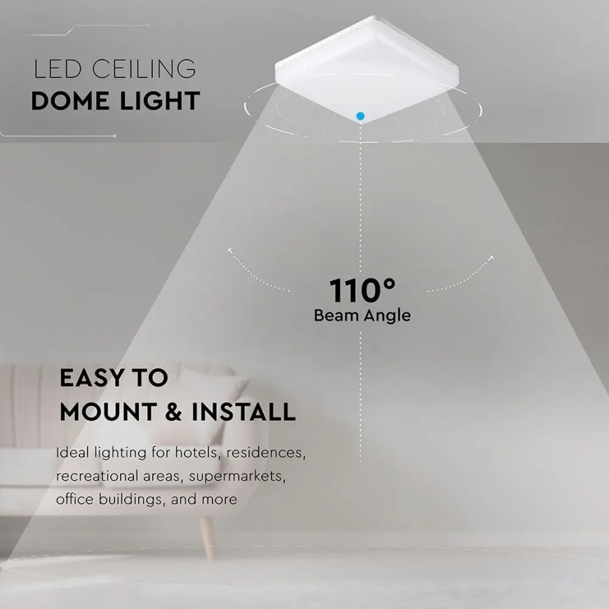 LED Kúpeľňové stropné svietidlo SAMSUNG CHIP LED/15W/230V 6500K IP44 20x20 cm