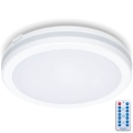 LED Kúpeľňové stropné svietidlo so senzorom LED/18W/230V 3000/4000/6500K IP65 pr. 30 cm biela + diaľkové ovládanie