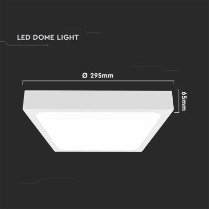 LED Kúpeľňové stropné svietidlo so senzorom LED/24W/230V 4000K IP44 29,5x29,5 cm biela