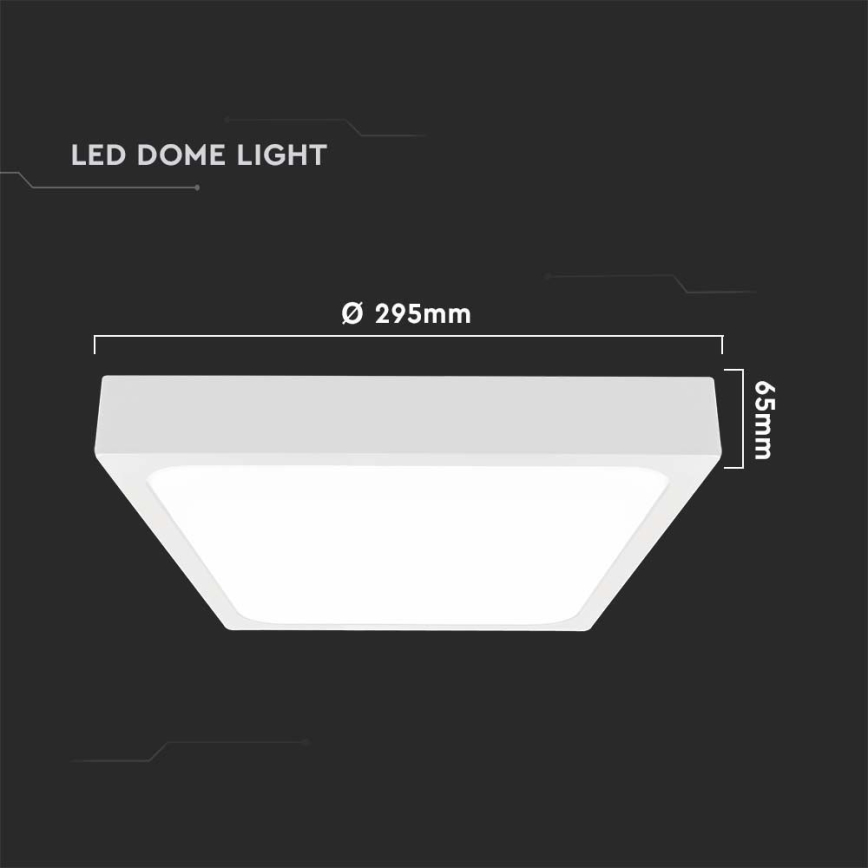 LED Kúpeľňové stropné svietidlo so senzorom LED/24W/230V 4000K IP44 29,5x29,5 cm biela