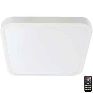 LED Kúpeľňové stropné svietidlo so senzorom LED/36W/230V 4000K IP44 42x42 cm biela + diaľkové ovládanie