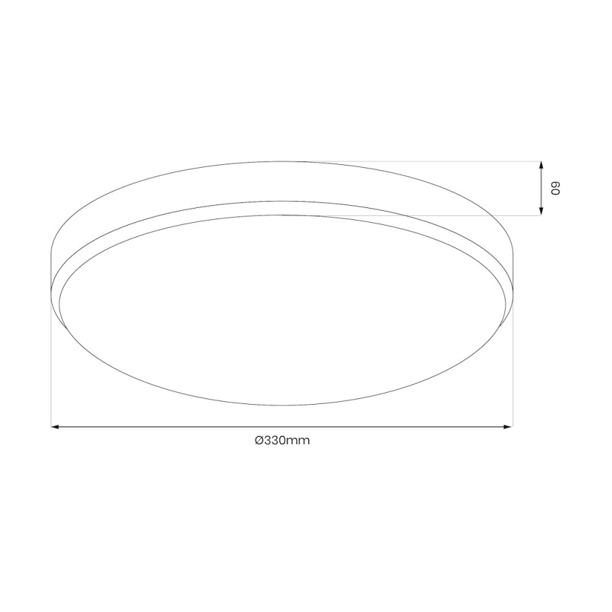LED Kúpeľňové stropné svietidlo so senzorom MAYA LED/13W/230V pr. 33 cm IP44 čierna