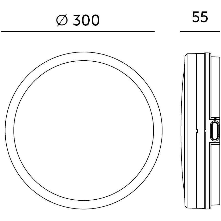 LED Kúpeľňové stropné svietidlo so senzorom NAIROS LED/18W/230V IP65 3000/4000/6500K pr. 30 cm čierna + diaľkové ovládanie