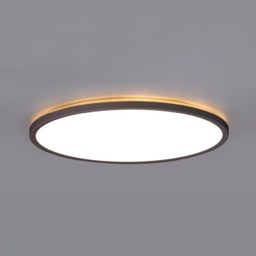 LED kúpeľňové svietidlo s pohybovým a súmrakovým senzorom NIVERA LED/12W/230V IP54 3000/4000/6000K pr. 22,5 cm čierne + diaľkové ovládanie