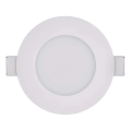 LED Kúpeľňové zapustené svietidlo LORI LED/4,5W/230V IP65 2700/4000K pr. 8,5 cm biela
