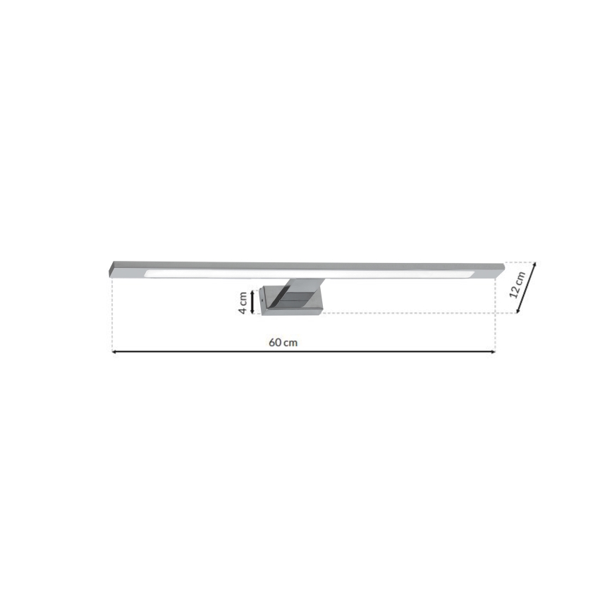 LED kúpeľňové zrkadlové osvetlenie SHINE LED/12W/230V 60 cm IP44 lesklý chróm