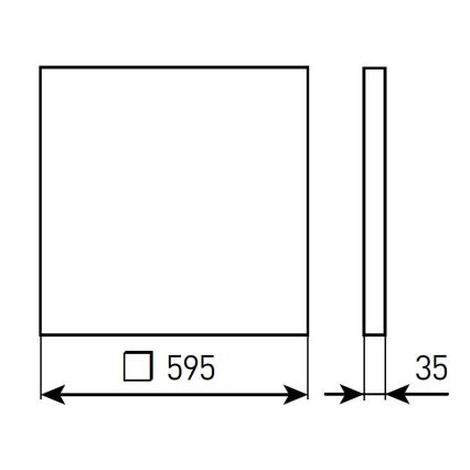 LED stmievateľný kúpeľňový podhľadový panel STELLA LED/28/32/36/40W/230V 59,5x59,5 cm CRI 90 IP44 biela