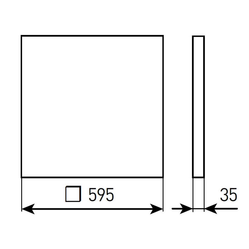 LED stmievateľný kúpeľňový podhľadový panel STELLA LED/28/32/36/40W/230V 59,5x59,5 cm CRI 90 IP44 biela