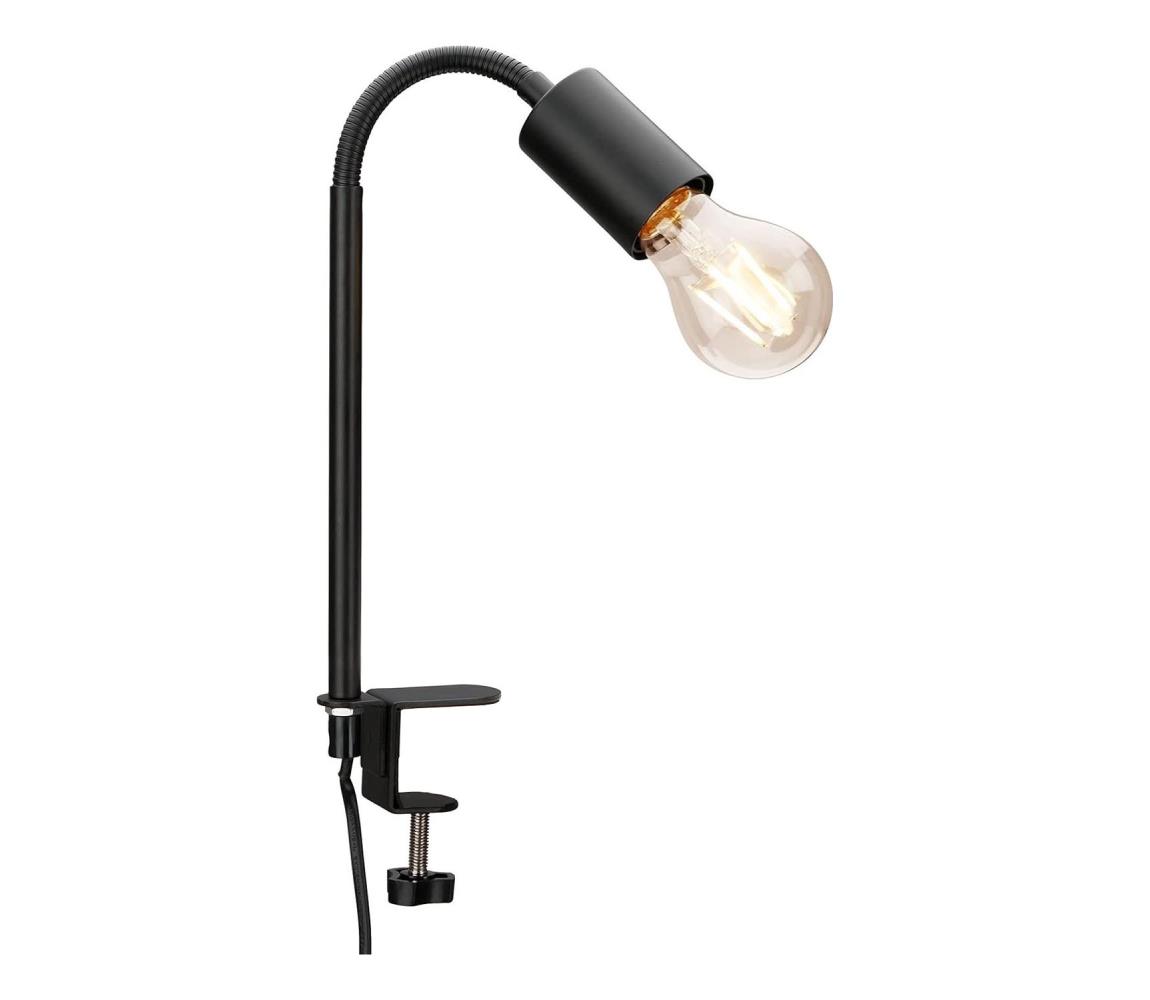 LED lampa s klipom 1xE27/4,2W/230V 2700K čierna 9A22051