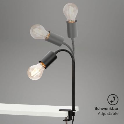 LED lampa s klipom 1xE27/4,2W/230V 2700K čierna