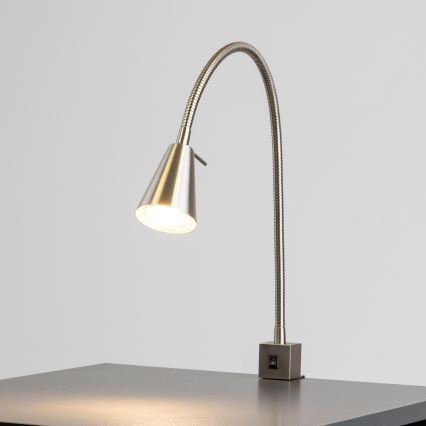 LED lampa s klipom 1xGU10/4,7W/230V matný chróm