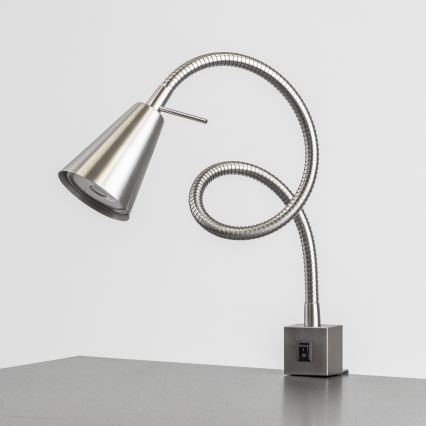 LED lampa s klipom 1xGU10/4,7W/230V matný chróm