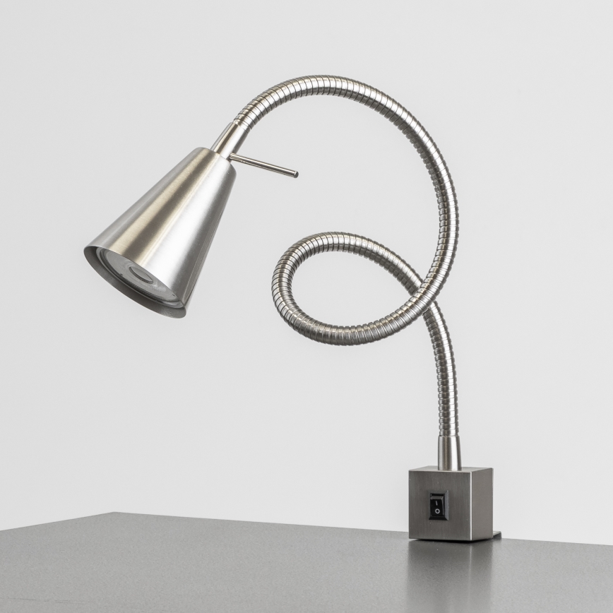 LED lampa s klipom 1xGU10/4,7W/230V matný chróm