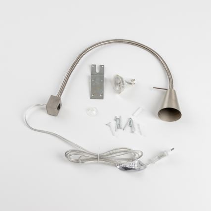 LED lampa s klipom 1xGU10/4,7W/230V matný chróm