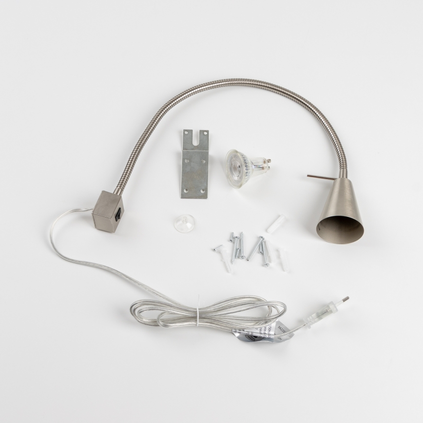 LED lampa s klipom 1xGU10/4,7W/230V matný chróm