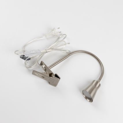 LED lampa s klipom LED/3,2W/230V matný chróm
