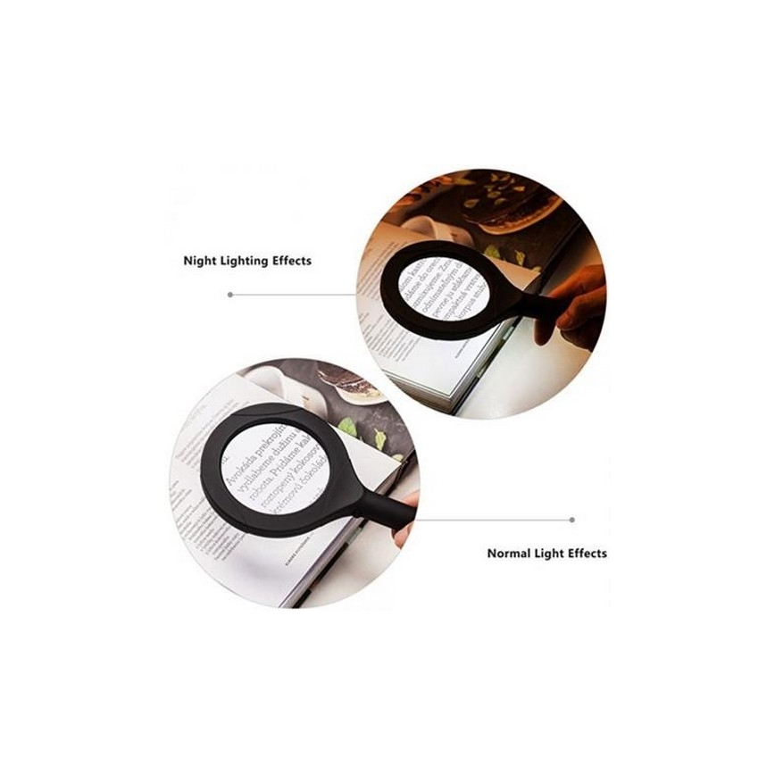 LED Lupa 5×ZOOM s podsvietením LED/3W IP44