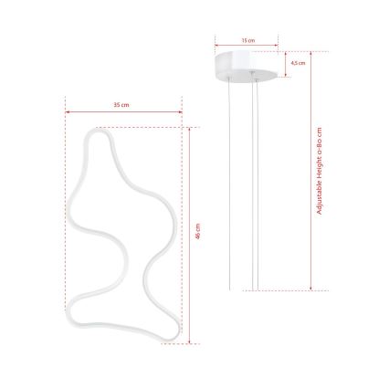 LED luster na lane ARTISAN LED/36W/230V 6500K biela
