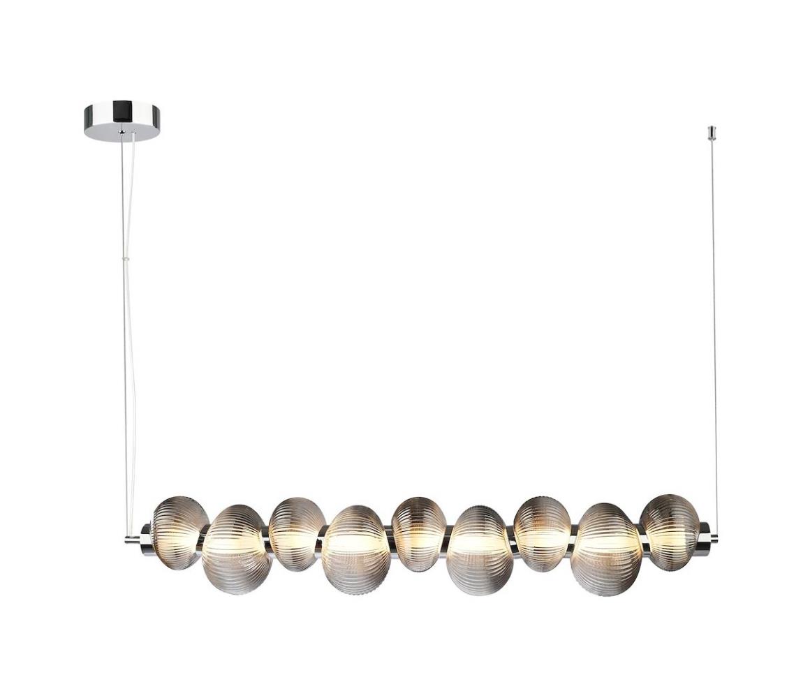 LED luster na lane BOLLA LED/32W/230V lesklý chróm/dýmovo sivá ML1427