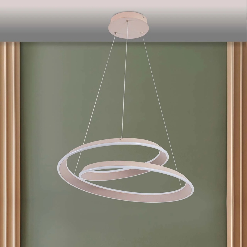LED luster na lane CASHMERE LED/75W/230V pr. 60 cm biela