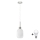 LED Luster na lane HARMA 1xE27/60W/230V pr. 14 cm matný chróm/biela
