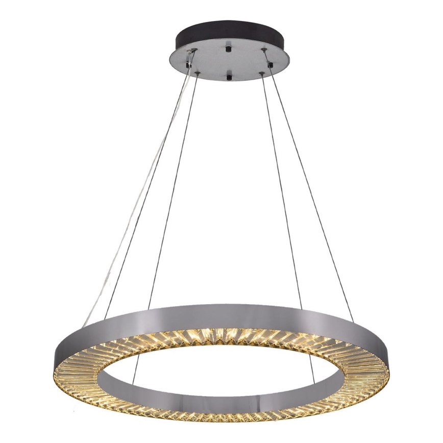 LED luster na lane JESI LED/85W/230V 3000K priemer 80 cm strieborný