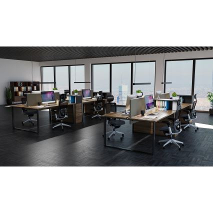 LED luster na lane LED/44W/230V 6000K 120 cm čierna