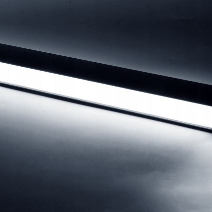 LED luster na lane LED/44W/230V 6000K 120 cm čierna