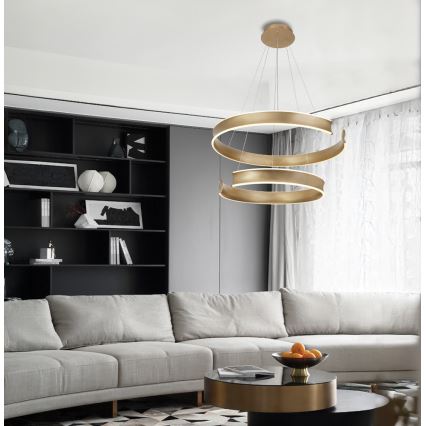 LED luster na lane MARLEN LED/84W/230V zlatý