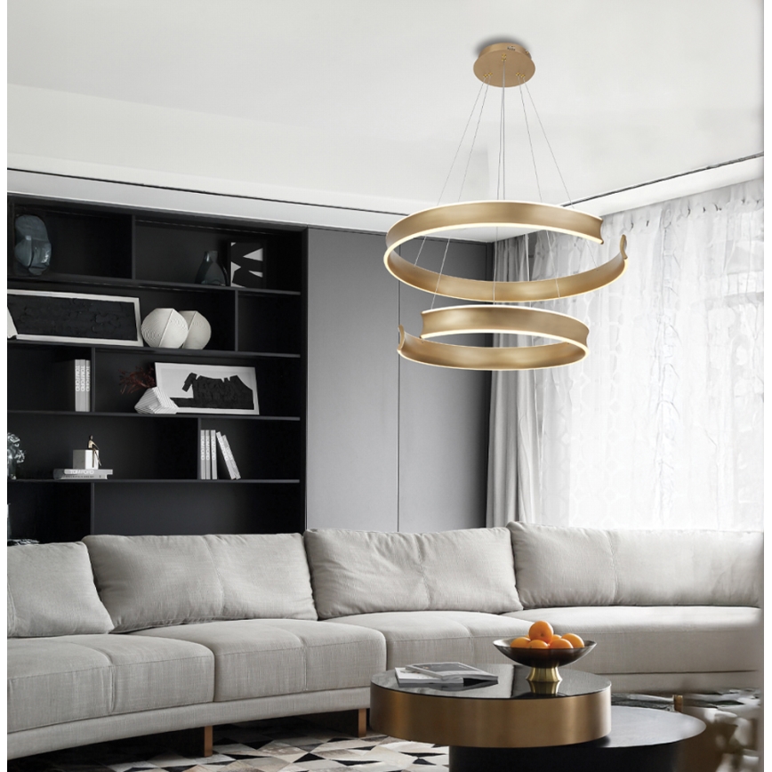 LED luster na lane MARLEN LED/84W/230V zlatý