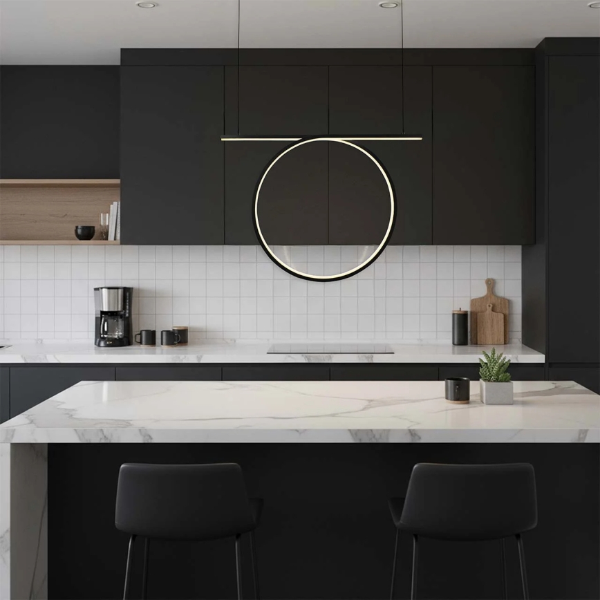 LED luster na lane ODETTA LED/30W/230V 4000K čierny