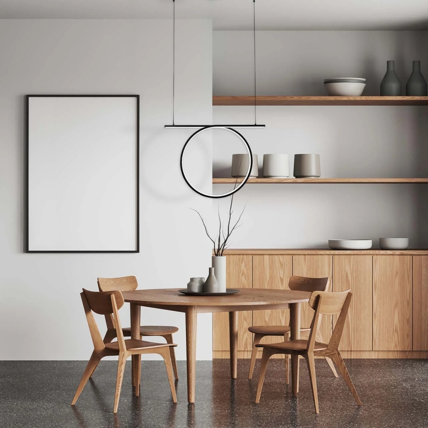 LED luster na lane ODETTA LED/30W/230V 4000K čierny