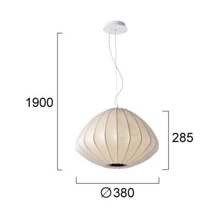 LED luster na lankách BOLA LED/11W/230V + 1xE27/5W krémový