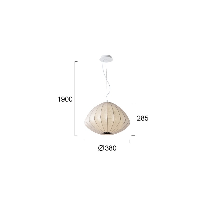 LED luster na lankách BOLA LED/11W/230V + 1xE27/5W krémový