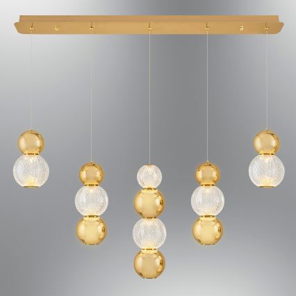 LED Luster na lankách CREMONA LED/27W/230V 3000K zlatý