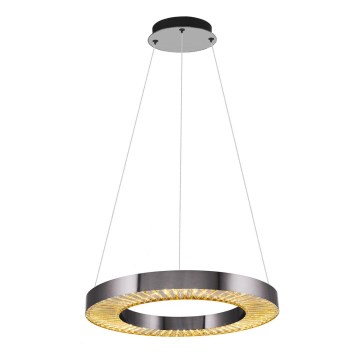 LED luster na lankách JESI LED/35W/230V 3000K priemer 60 cm strieborný