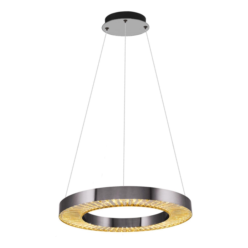 LED luster na lankách JESI LED/35W/230V 3000K priemer 60 cm strieborný