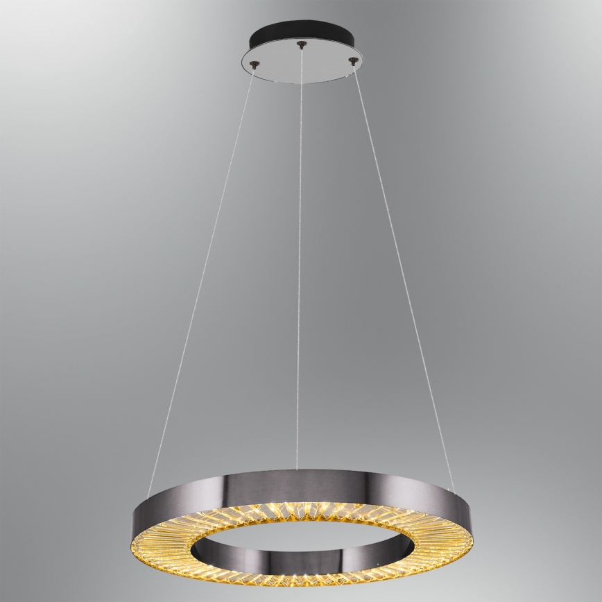LED luster na lankách JESI LED/35W/230V 3000K priemer 60 cm strieborný
