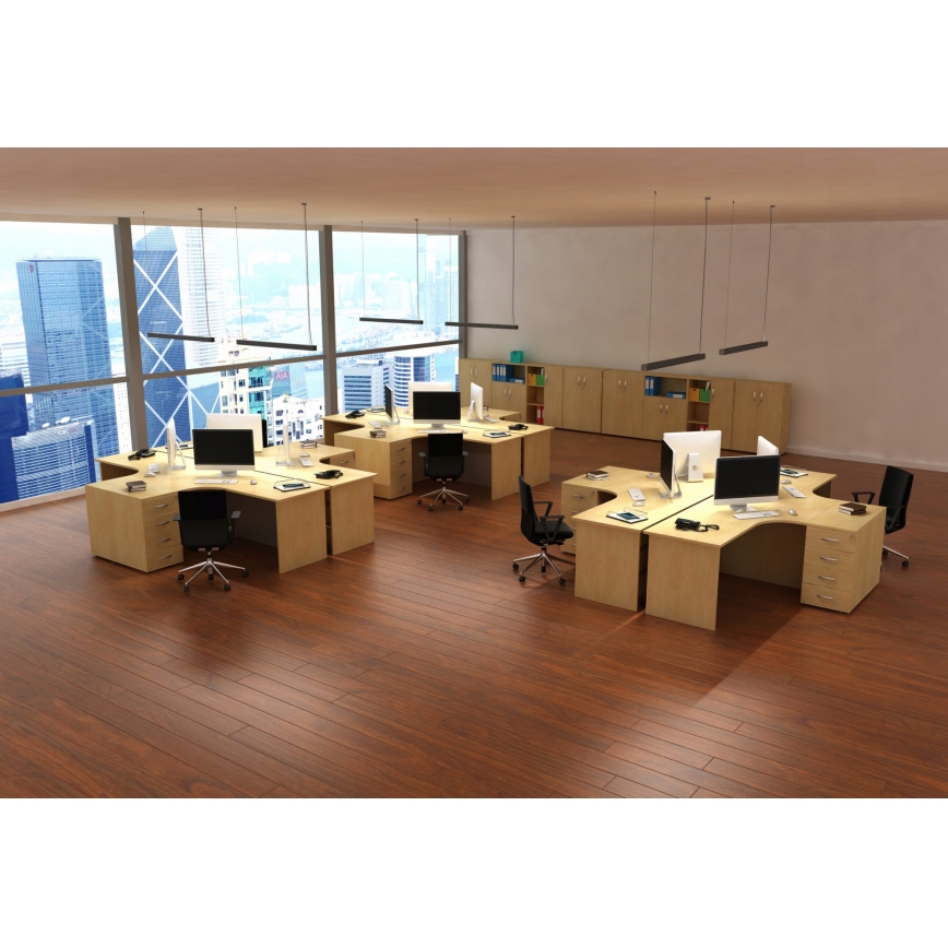 LED Luster na lankách/prisadený LED/44W/230V 4000K 120 cm čierna