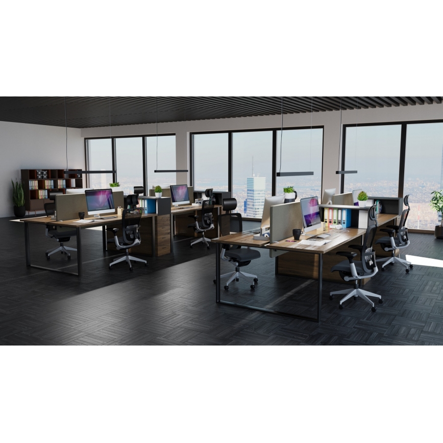 LED Luster na lankách/prisadený LED/44W/230V 4000K 120 cm čierna
