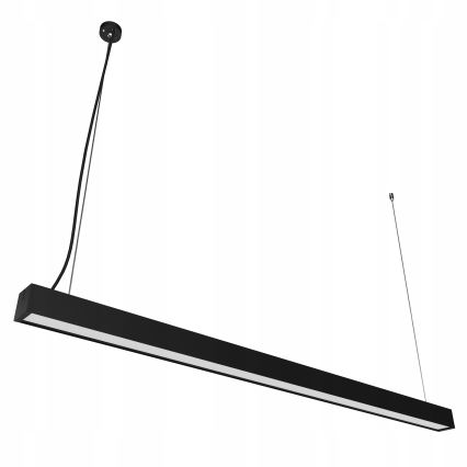 LED Luster na lankách/prisadený LED/44W/230V 4000K 120 cm čierna