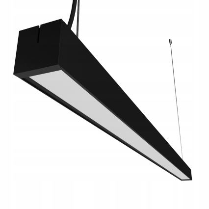 LED Luster na lankách/prisadený LED/44W/230V 4000K 120 cm čierna
