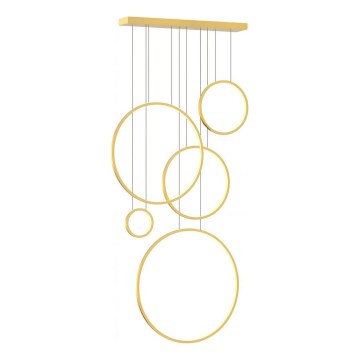 LED luster na lankách SATURNO LED/100W/230V zlatý