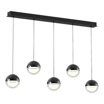 LED luster na lankách ZIREA LED/30W/230V čierna