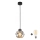 LED luster na lankách ZULIA 1xE27/15W/230V čierna/dymová čierna